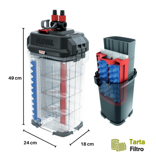 Filtro esterno XL tartarughe d'acqua dolce 500/600 litri