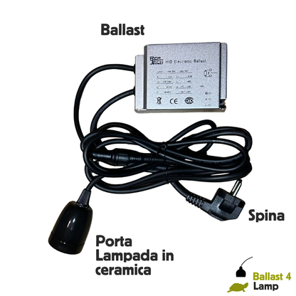Ballast con portalampada per lampade HID 