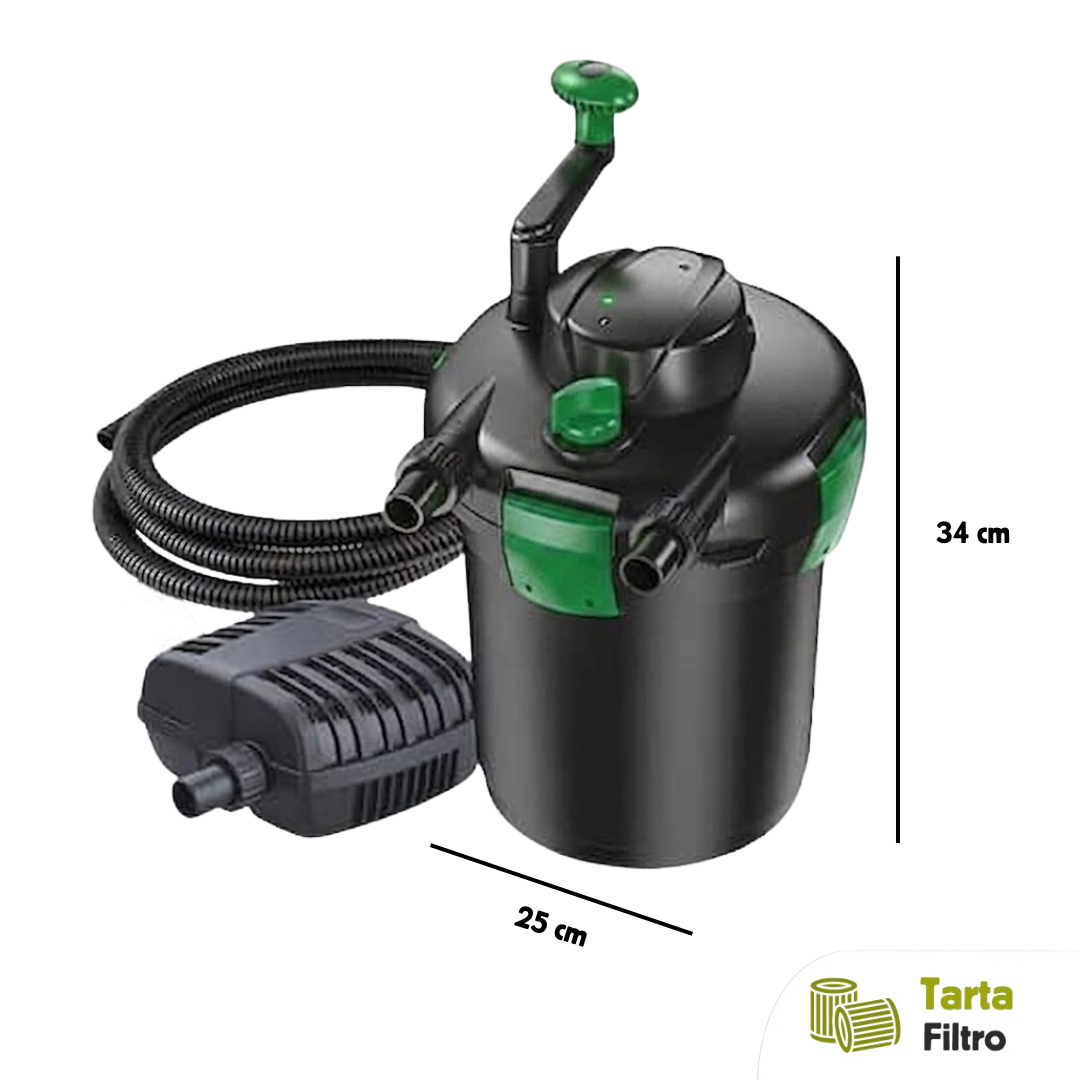 Filtro a pressione con UVC e pompa inclusa 2000 litri