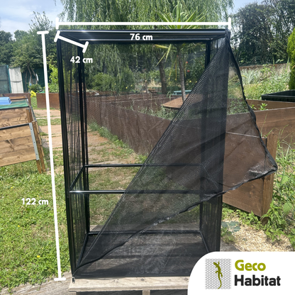 Geco habitat outdoor per sauri terrario in rete 76x42x122 h cm