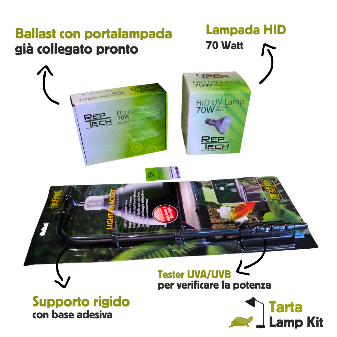 Kit Illuminazione Lampade HID con ballast, portalampada e staffa 