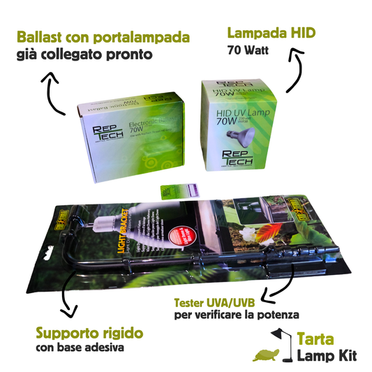 Kit Illuminazione Lampade HID con ballast, portalampada e staffa 