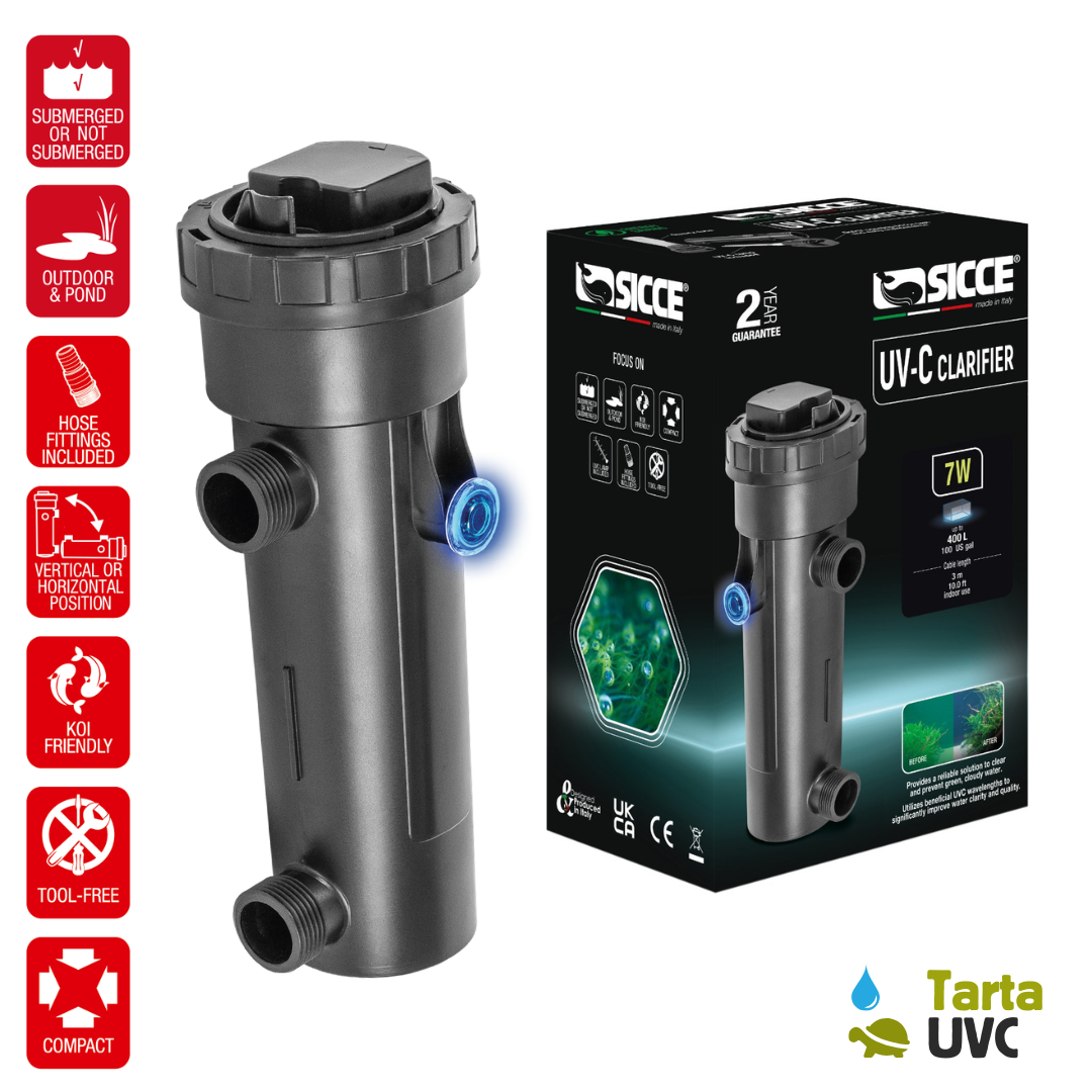 Lampada UVC sterilizzatrice per acquari tartarughe 