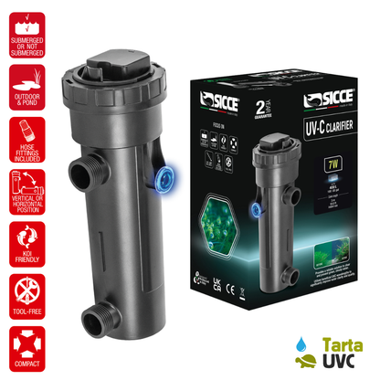 Lampada UVC sterilizzatrice per acquari tartarughe 