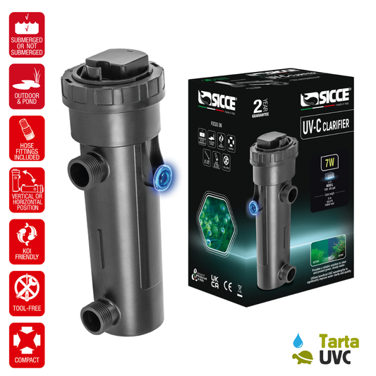 Lampada UVC sterilizzatrice per acquari tartarughe 
