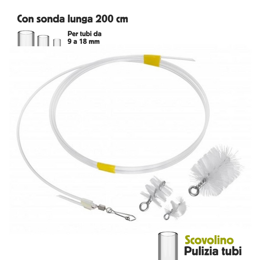 Scovolino per pulizia tubi filtro esterno acquario