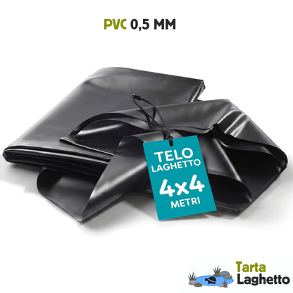 Telo per laghetto tartarughe 4x4 metri pvc stabilizzato spessore 0,5mm