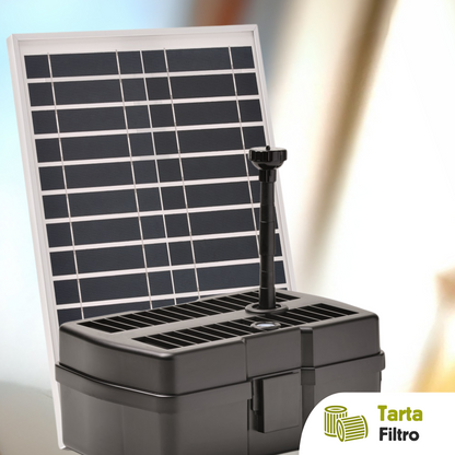 Filtro a pannello solare per laghetti tartarughe